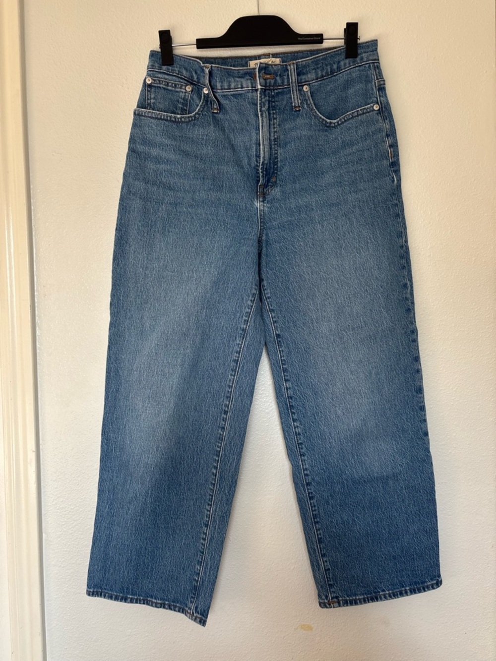 Madewell Wide-Leg Crop Jean — Medium Blue